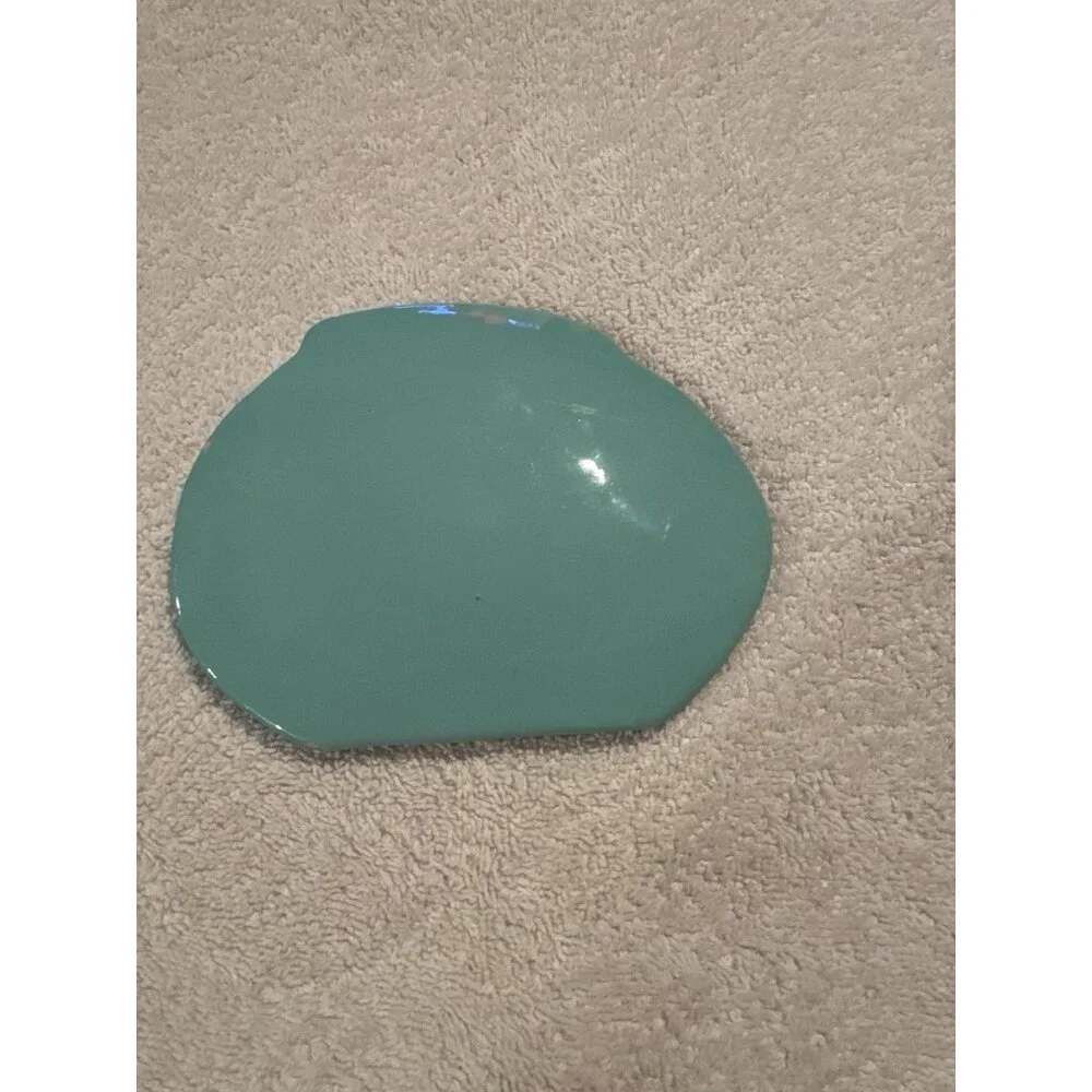Vintage Ceramic Aqua & Yellow Fish Trinket Dish-Soap Dish-Kitsch-Tropical-Beachy